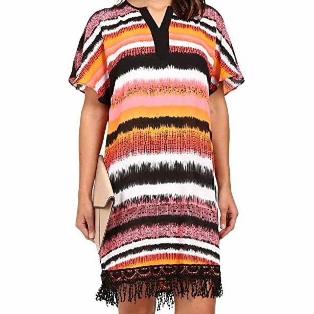KENSIE colorful striped dress nwt